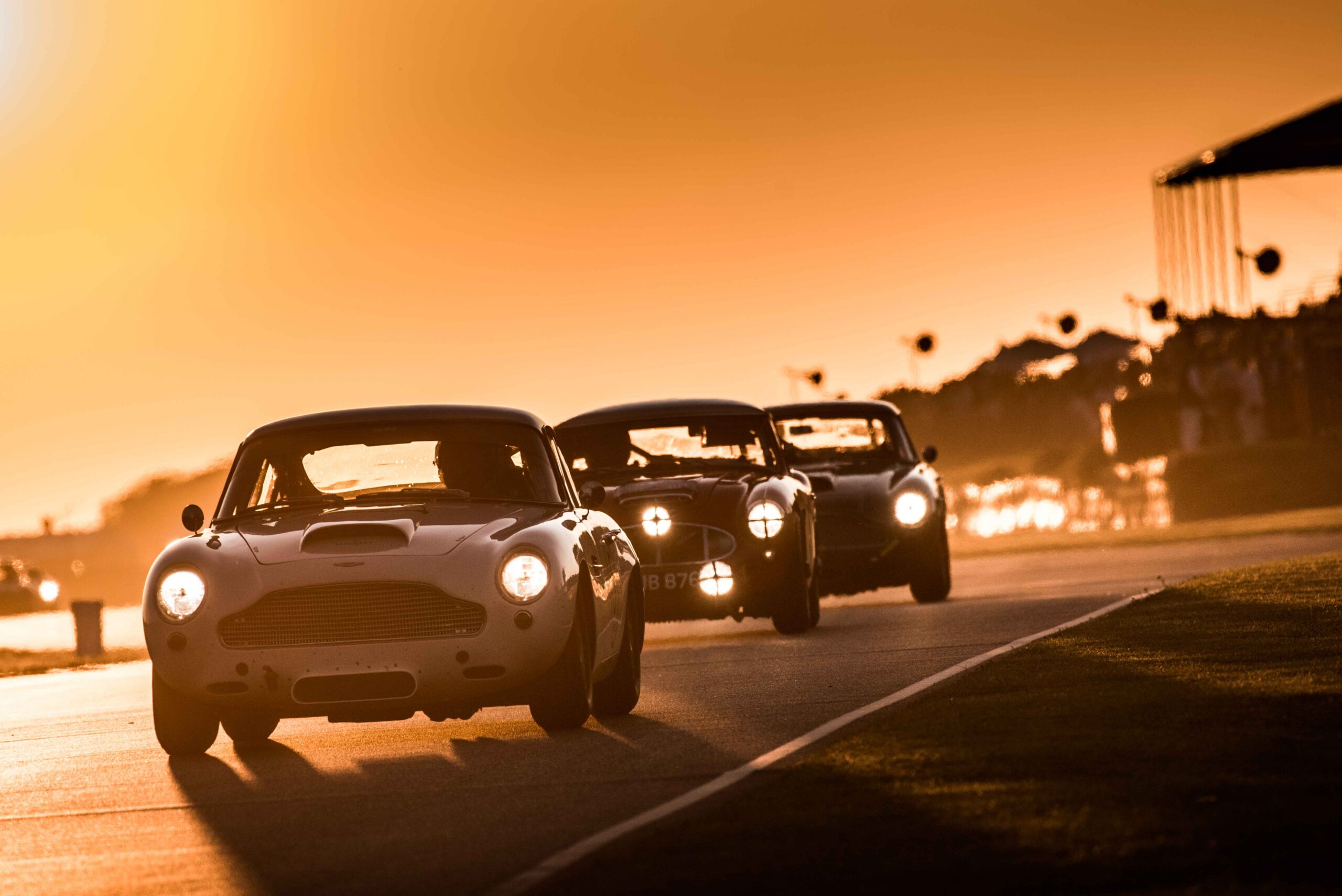 Classic cars racing at Goodwood Revival