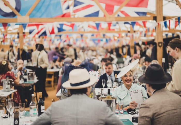 Goodwood Revival guests in hospitality